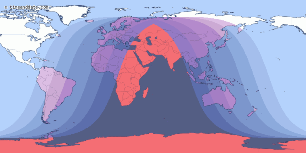 Blood Moon path July 27 2018